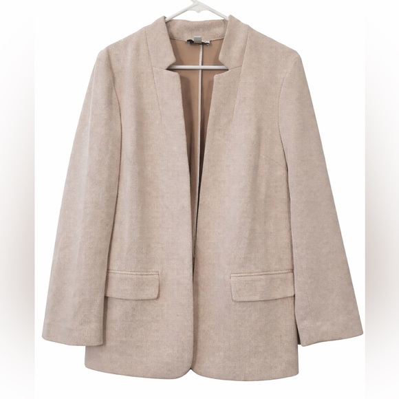 Topshop Jackets & Blazers - Topshop Blazer Quiet Luxury Minimalist Open Front Collarless Women’s Size 6